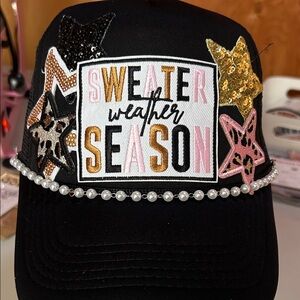 Black Star Embellished Trucker Hat